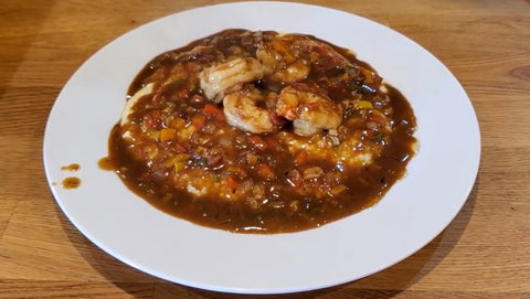 Shrimp & Grits in Brown Gravy Recipe