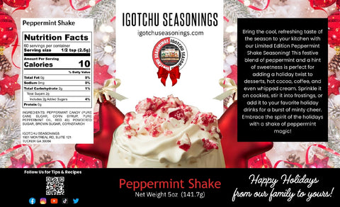 Peppermint Shake 8 oz Holiday Limited Edition