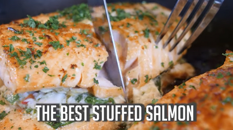 Simple & Easy Stuffed Salmon Recipe