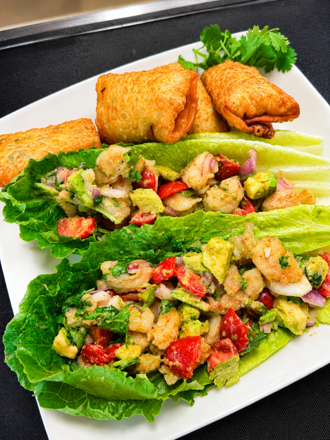 Shrimp Avocado Lettuce Boats