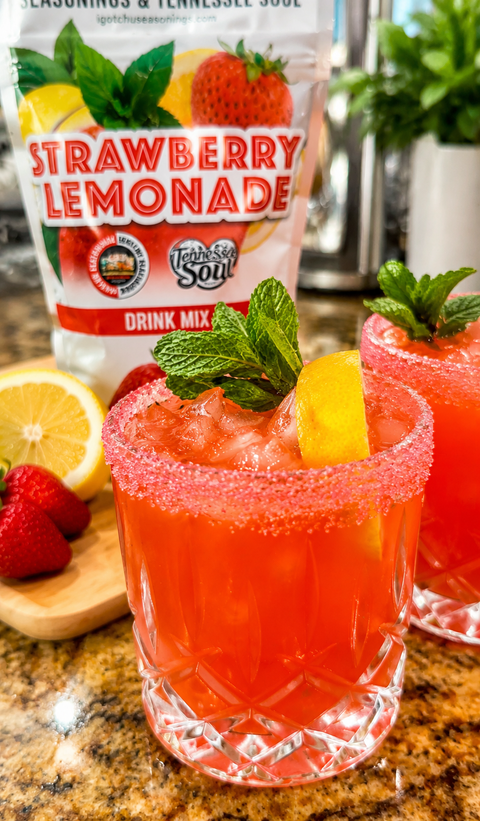 Strawberry Lemonade Tequila Smash