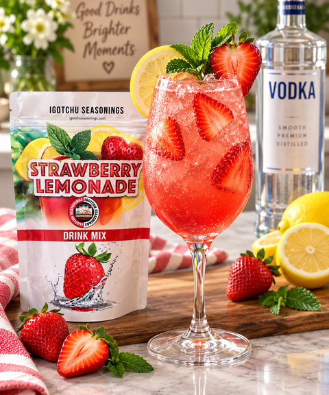 Strawberry Vodka Spritzer
