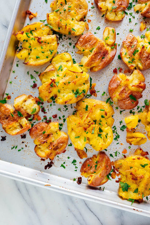 crispy smashed potatoes