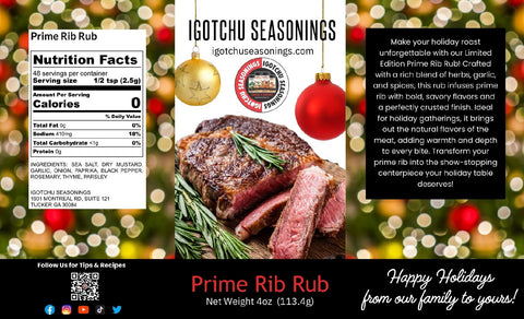 Prime Rib Rub 5.5 oz  Holiday Limited Edition